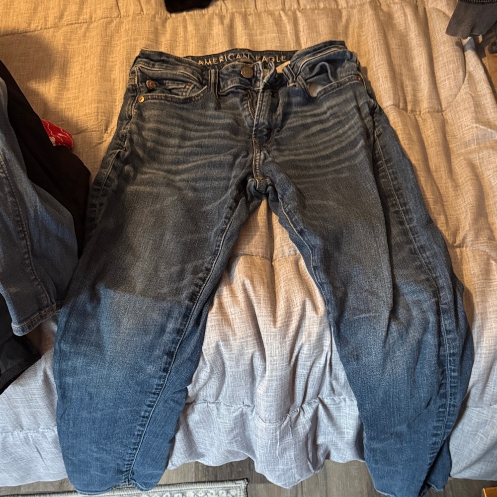 American Eagle Outfitters Women's Dark Blue Skinny Jeans